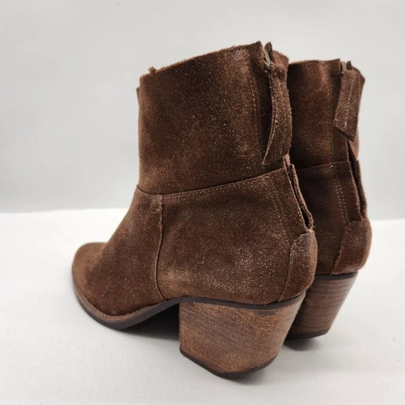 Matisse Soho Women 8.5 M Brown Suede Boots Slouchy Western Boho Bootie Leather - Picture 6 of 16